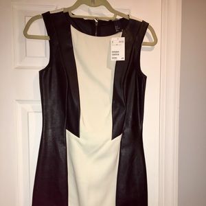 H&M black and white dress